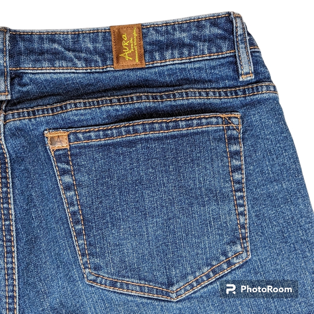 Aura Jeans By Women of Wrangler Women's Sz 10P Blue Zip Fly Short Rise Pants - Picture 12 of 16